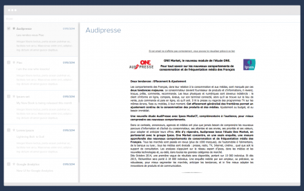 Audipresse newsletter home